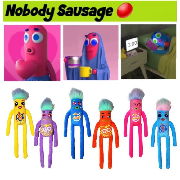 Nobody Sausage Plush Dolls Toy Figures Custom Famous Tik Tok Characters Each One - Picture 4 of 4